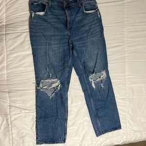Abercrombie & Fitch Curve Love 90s Ultra High Rise Straight Jeans in size 16s